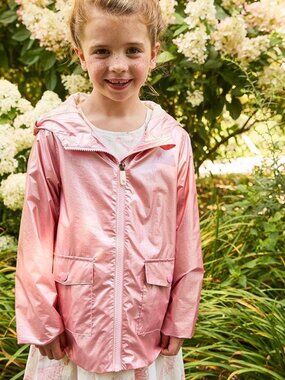 Pink Chicken Girls Rafa Raincoat in Pink Metallic